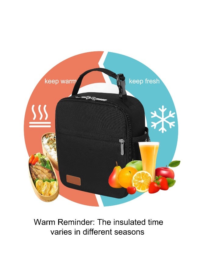 HABOPET Lunch Box for Men & Women Durable Lunch Bag for Adults Reusable Small Lunchbox Black - Image 5